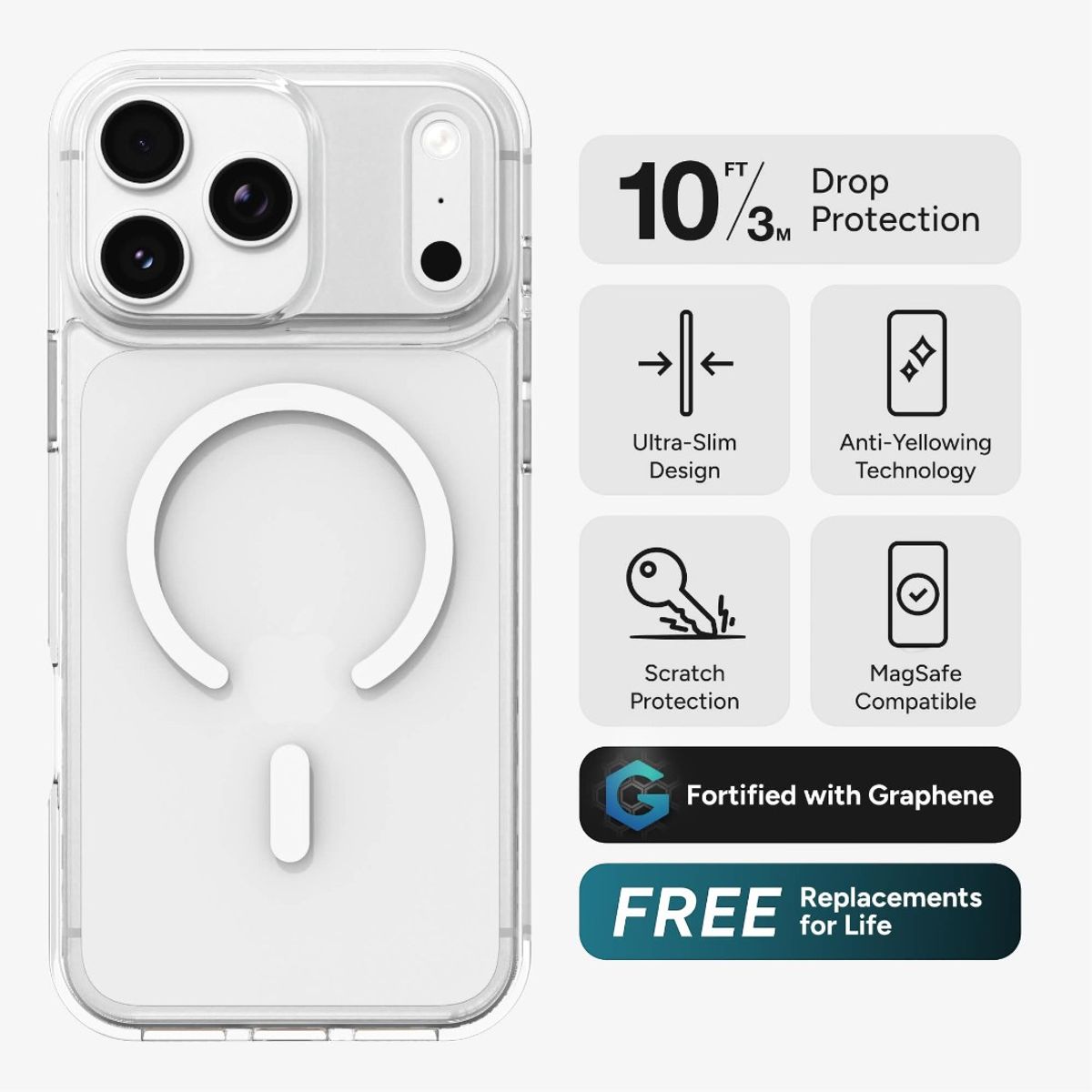 GENERICO - Carcasa Gear4 Crystal Palace para iPhone 17 Pro Max