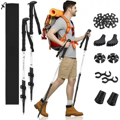 EVERSO - Bastón de escalada, un conjunto de bastones de escalada telescópicos ajustables de 135 centímetros