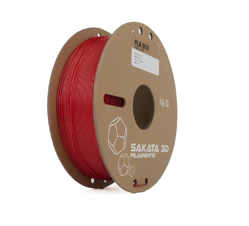 Filamento Sakata PLA 850 GLASS Rojo 1,75mm 1kg