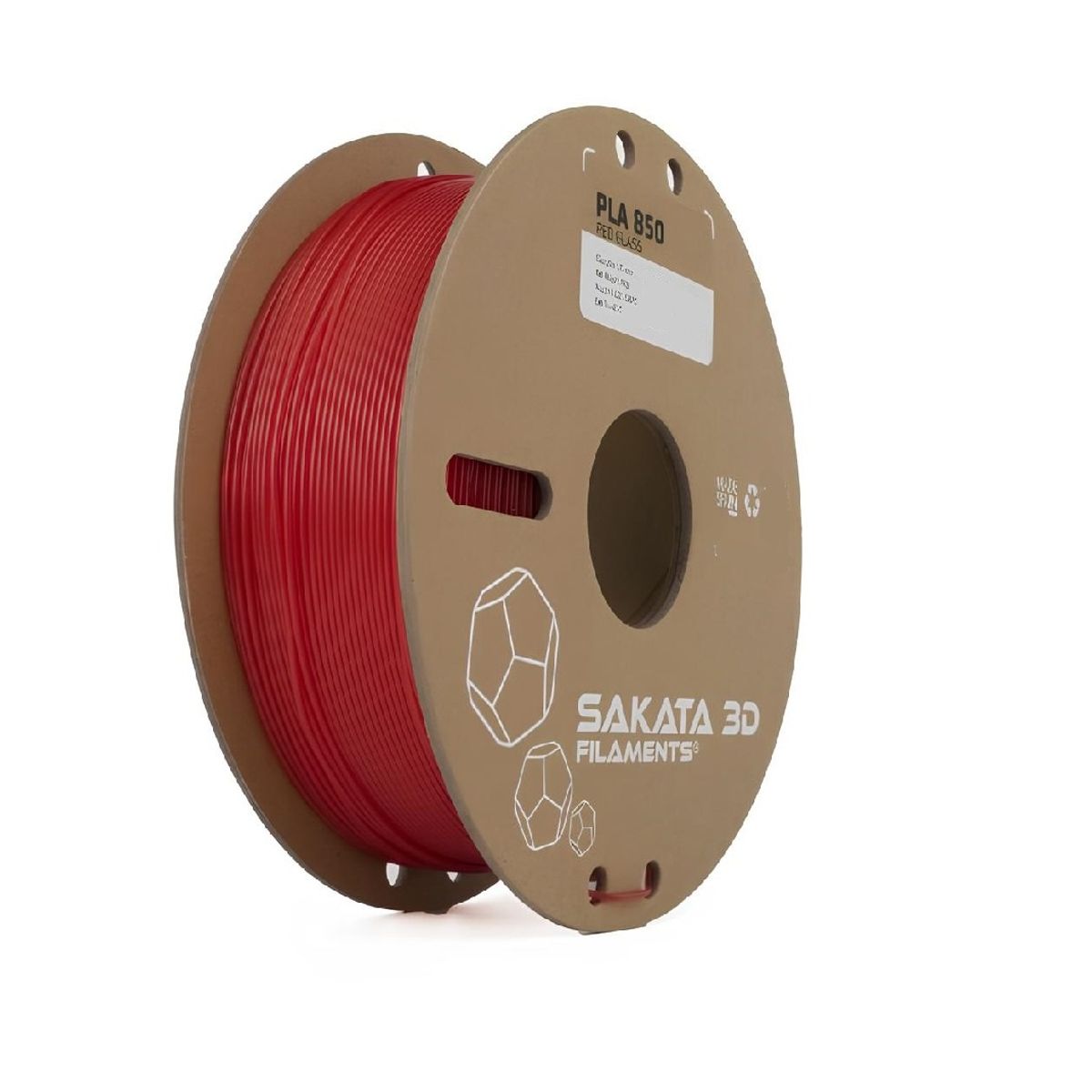 SAKATA 3D - Filamento Sakata PLA 850 GLASS Rojo 1,75mm 1kg