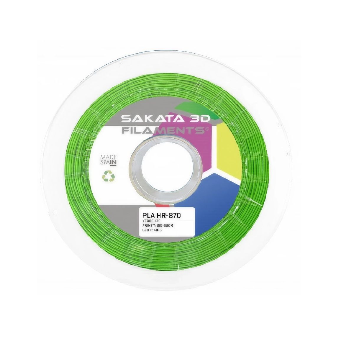 SAKATA 3D - Filamento Sakata PLA HR-870 Verde 1,75mm 1kg