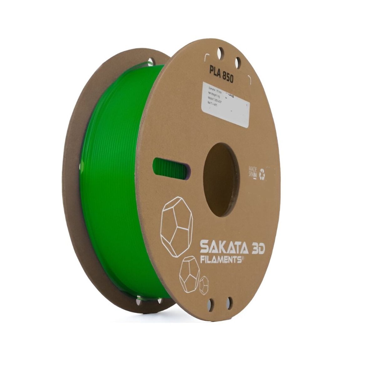 SAKATA 3D - Filamento Sakata PLA 850 GLASS Verde 1,75mm 1kg