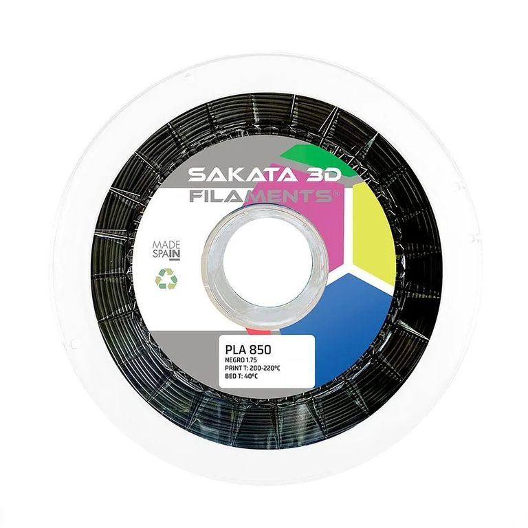 Filamento Sakata PLA 850 Negro 1,75mm 1kg