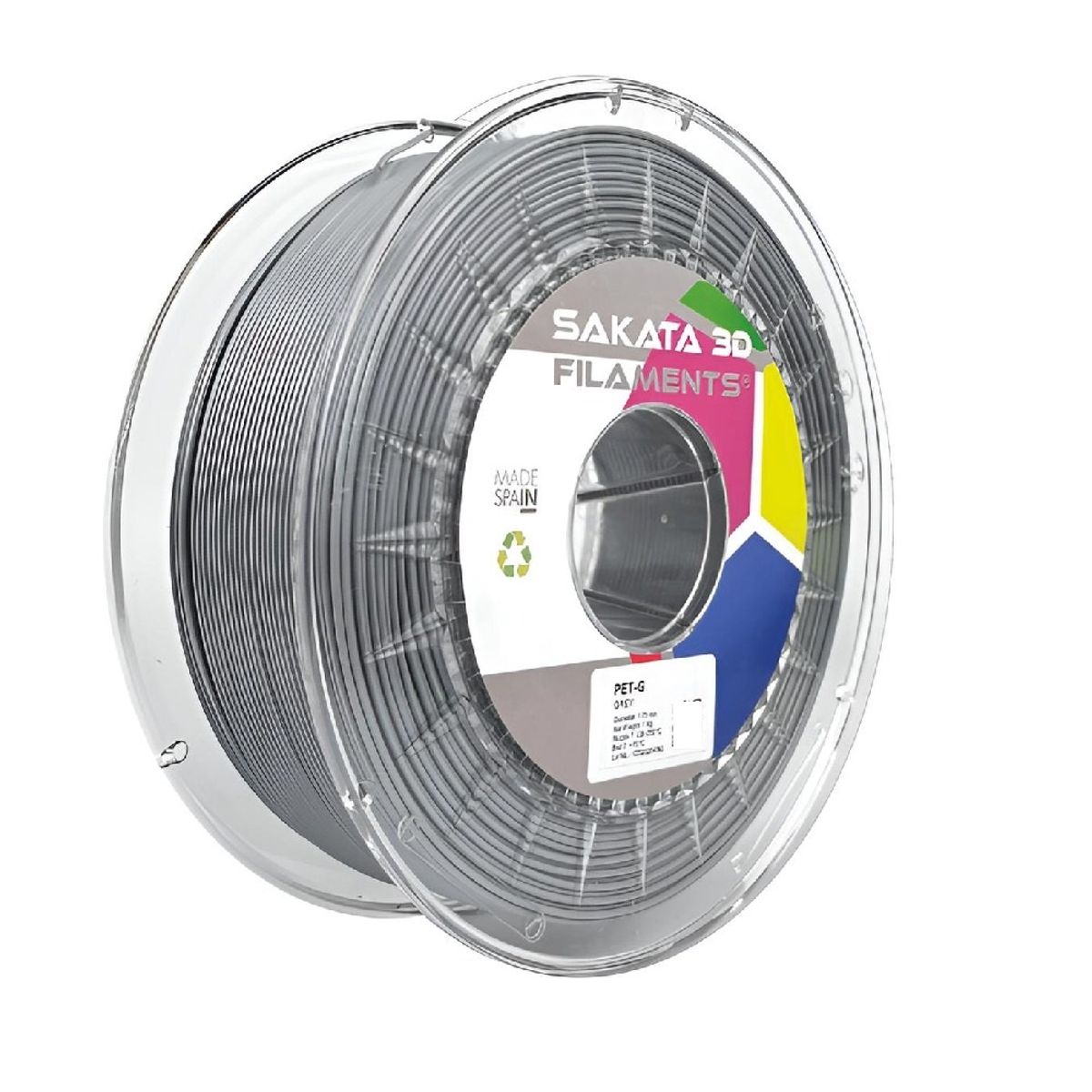 SAKATA 3D - Filamento Sakata PETG Gris 1,75mm 1kg