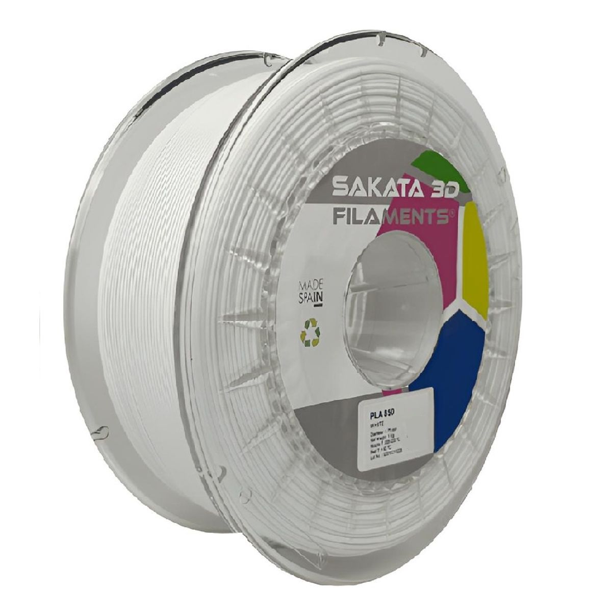 SAKATA 3D - Filamento Sakata PLA 850 Blanco 1,75mm 2,5kg