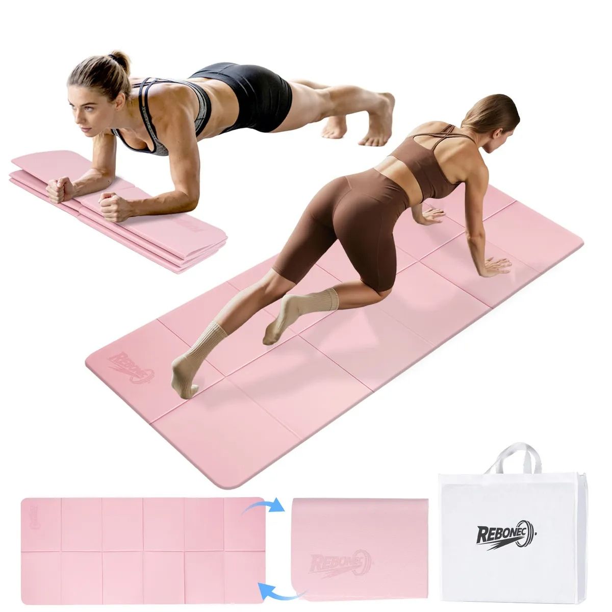 GENERICO - Mat Yoga Antideslizante Plegable 8mm  con Bolso