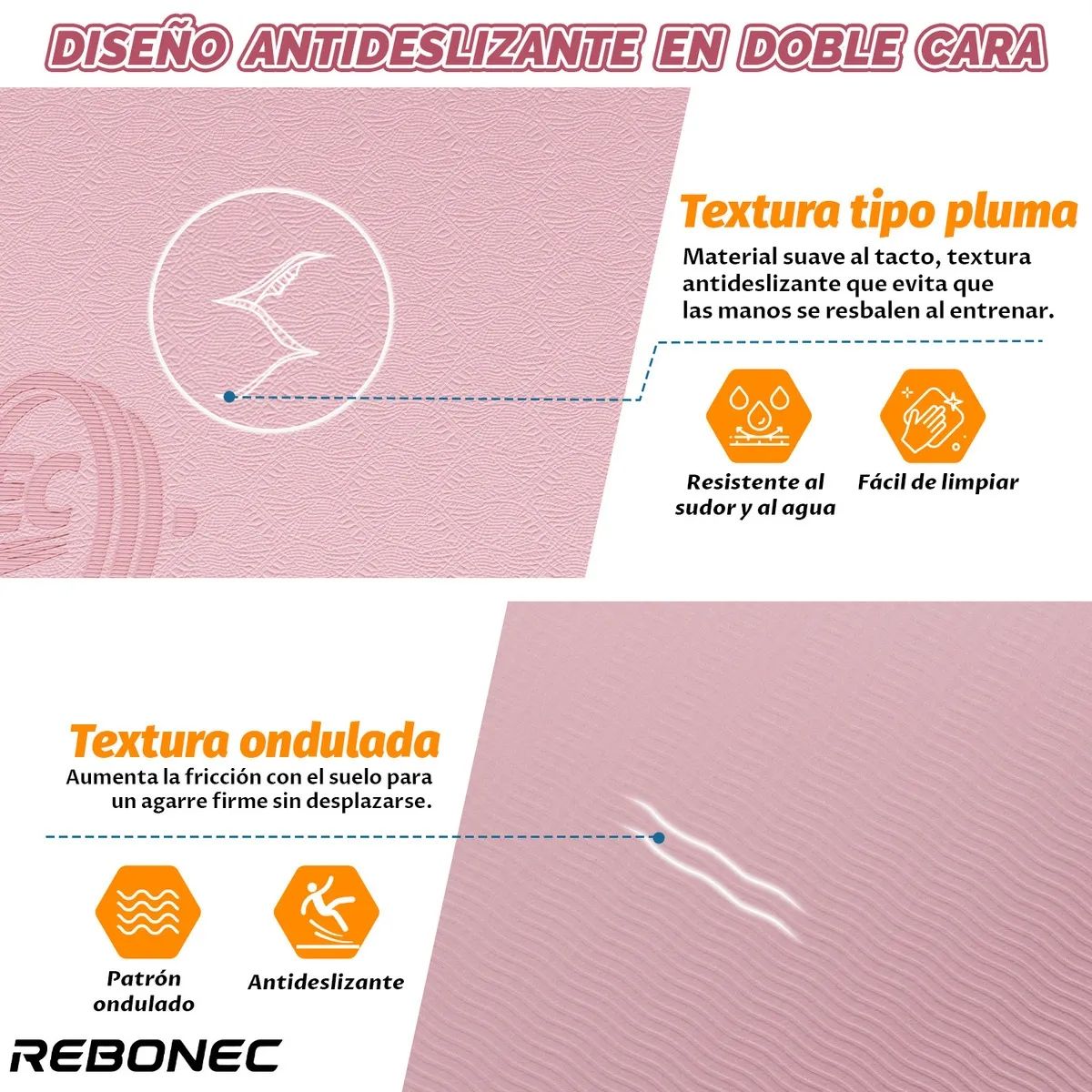 GENERICO - Mat Yoga Antideslizante Plegable 8mm  con Bolso