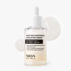 NIDA - Suero exfoliante de arroz blanco para puntos blancos