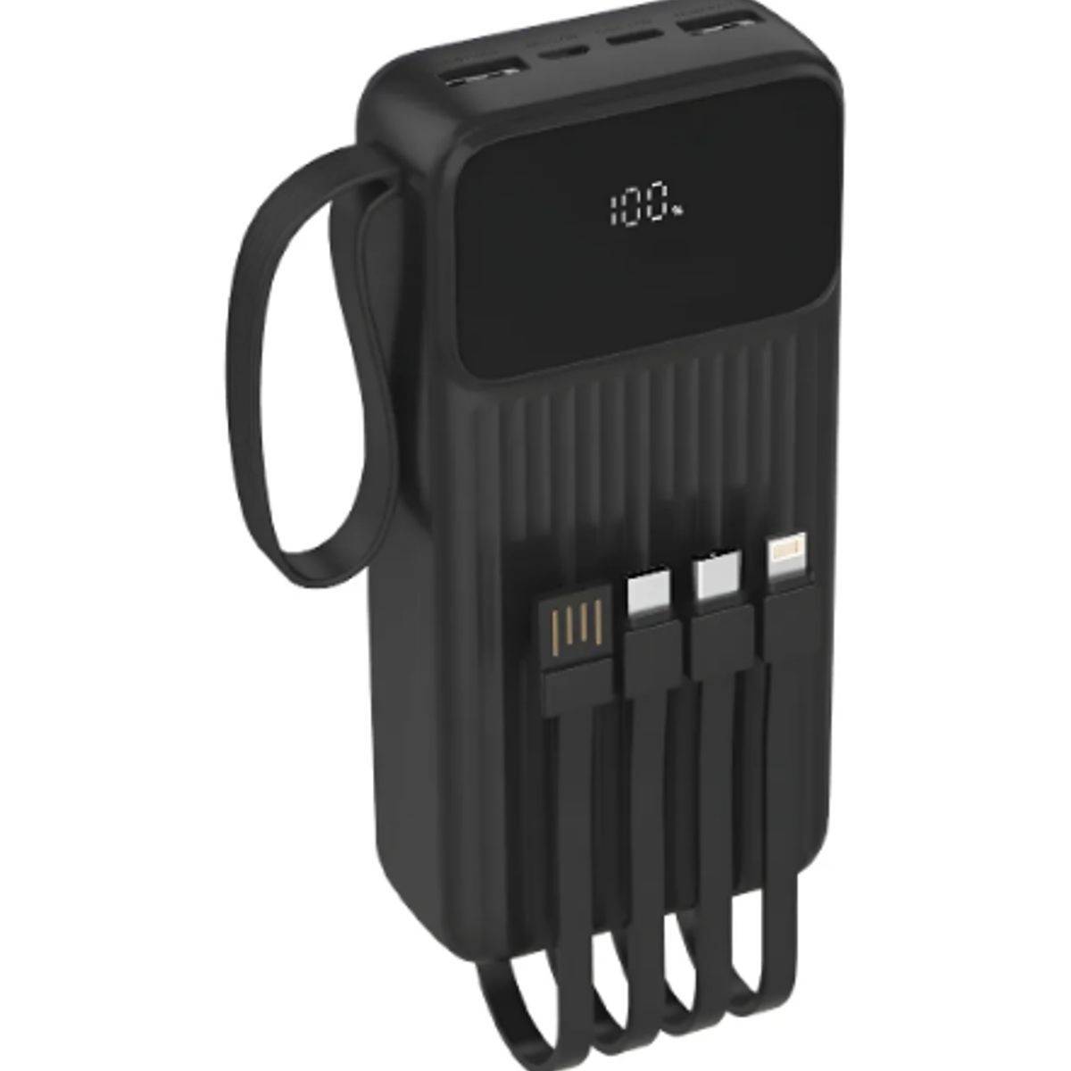 GENERICO - Power Bank 30000mah Pro13 Cables Type C+lightning+usb+micro