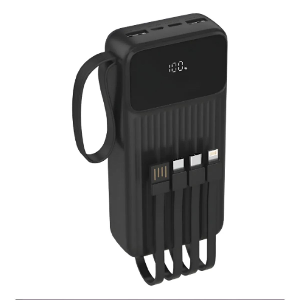 GENERICO - Power Bank 30000mah Pro13 Cables Type C+lightning+usb+micro