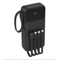 GENERICO - Power Bank 30000mah Pro13 Cables Type C+lightning+usb+micro