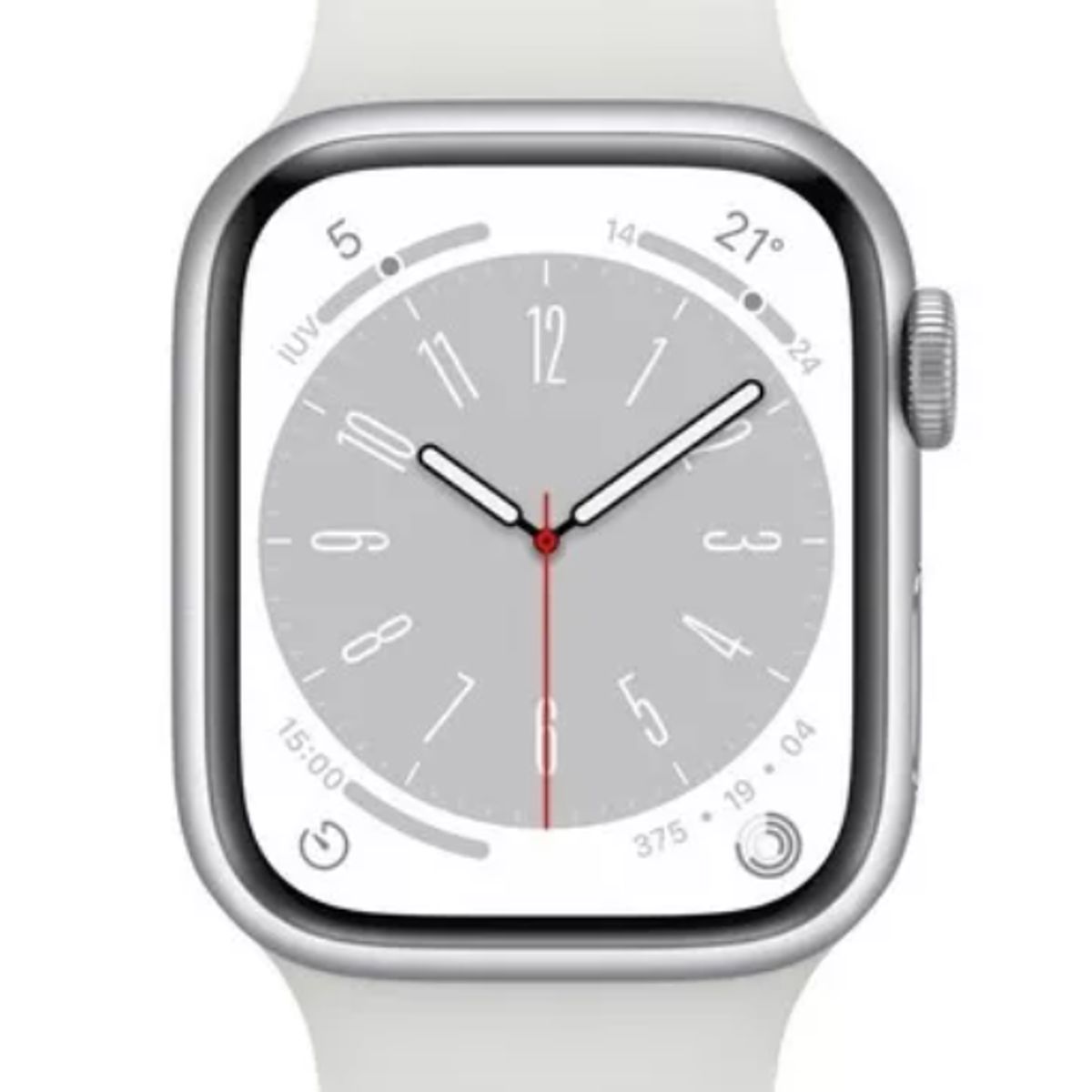 APPLE - Apple Watch Series 8 GPS 41mm Silver correa Blanca Reacondicionado