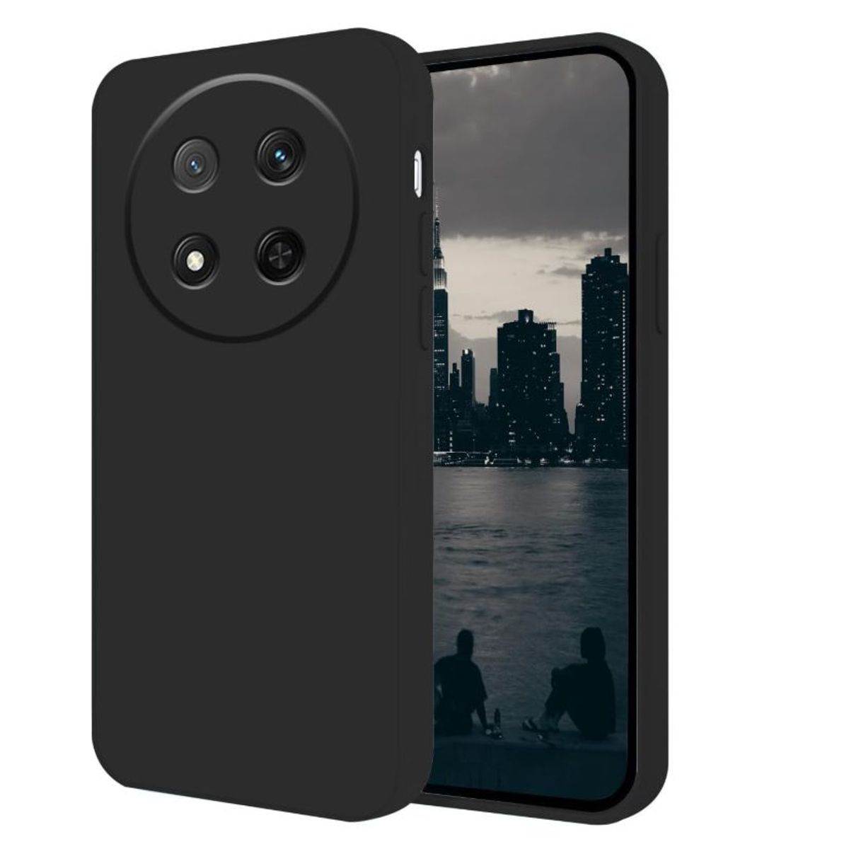 GENERICO - Carcasa Funda Para Honor Magic8 Lite Silicona Negro