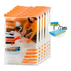 GENERICO - 6 Unidad Bolsas Organizadoras Al Vacio Reutilizable 68x98cm