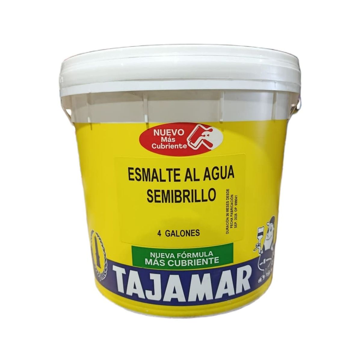 TAJAMAR - Esmalte Al Agua Semibrillo Blanco Invierno Tajamar Tineta