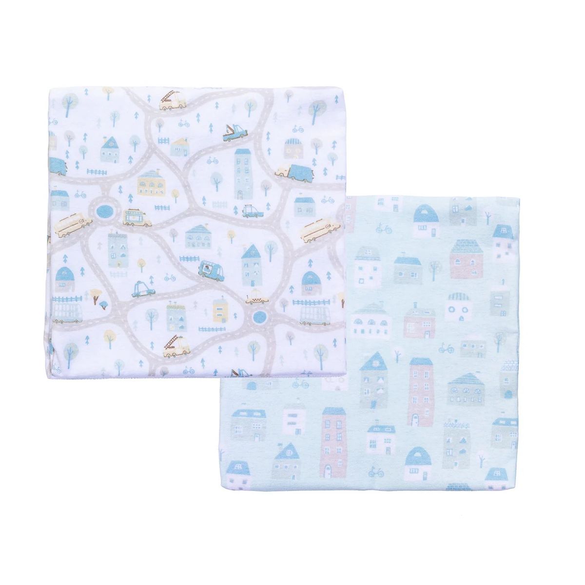 BAMBINO - Set 2 mantitas de franela celeste Bambino, algodon