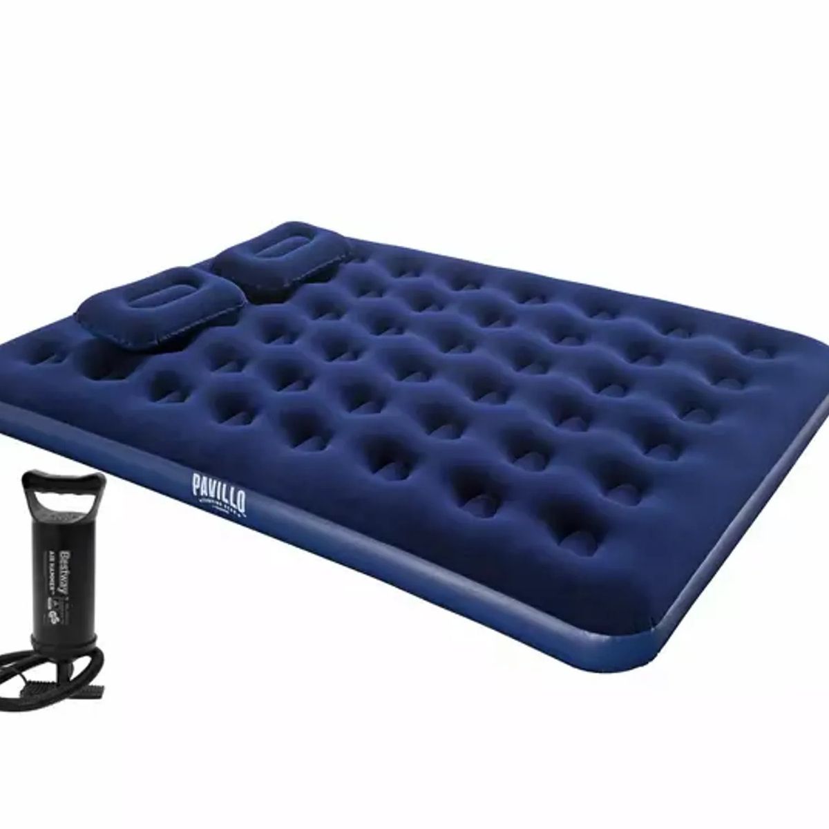 BESTWAY - Colchón Inflable Bestway Pavillo 2plazas +almohada +inflador Azul