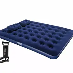 BESTWAY - Colchón Inflable Pavillo 2plazas +almohada +inflador Azul