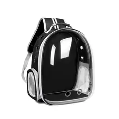 GENERICO - Mochila Transporte Para Mascotas Transparente Color Negro