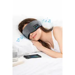 GENERICO - Antifaz para Dormir con Audífonos Bluetooth MIDY Música Llamadas y Máximo Confort