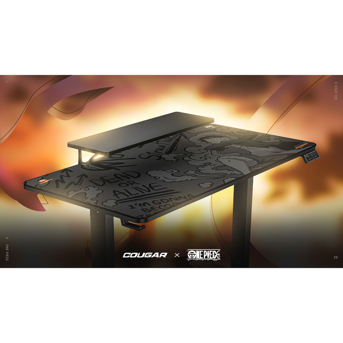 COUGAR - Escritorio Gamer Cougar E-STAR 120 X ONE PIECE EDICION LUFFY