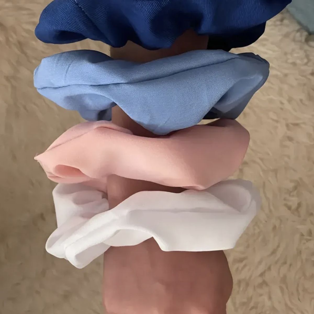 HAOKIDS - Scrunchies Escolares pack de 4 coletas para Pelo Niña de confección nacional
