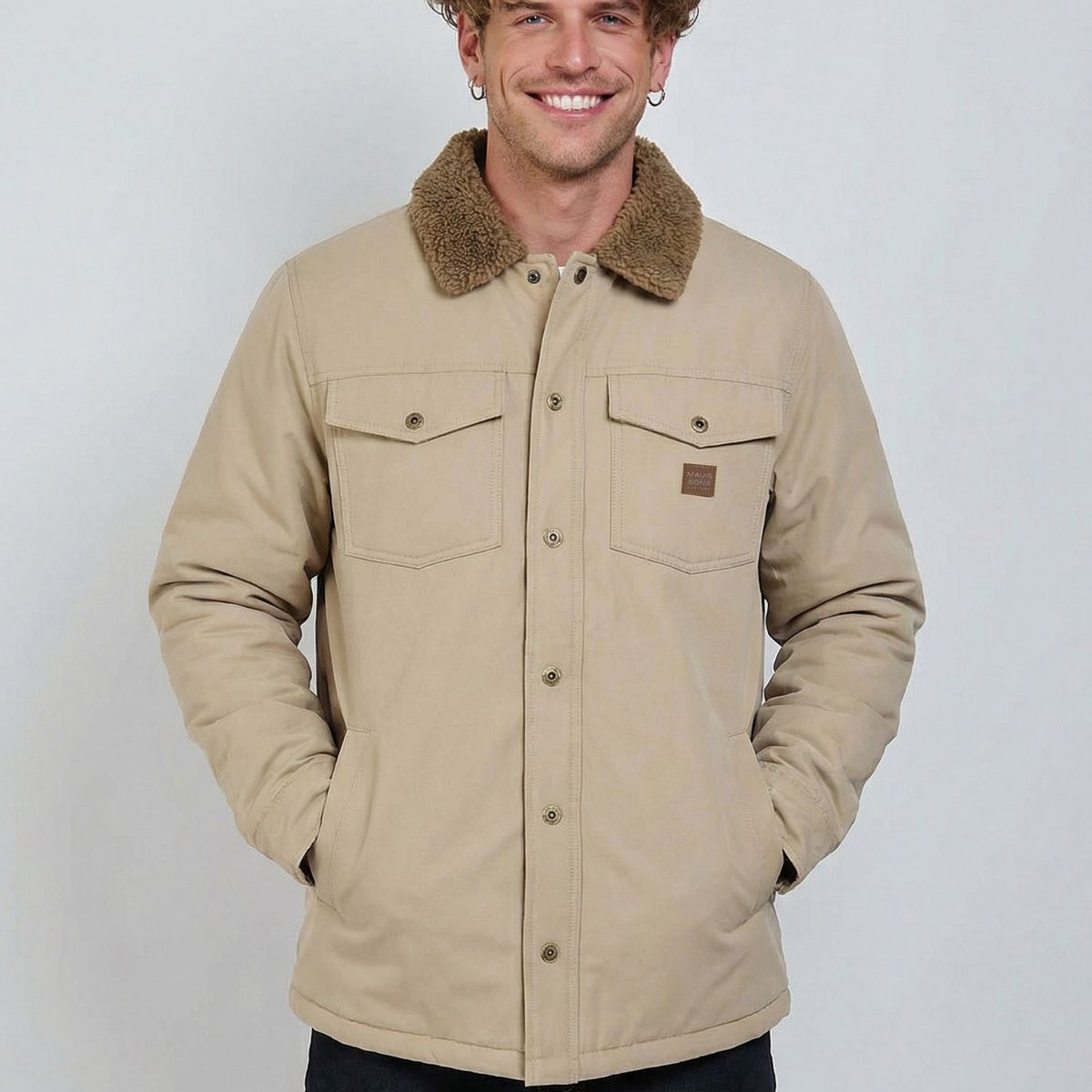 MAUI AND SONS - Chaqueta Wavo Beige Hombre Maui And Sons