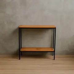 GENERICO - Mesa de Entrada Arrimo Doble Estilo Loft 80x90x23 cm