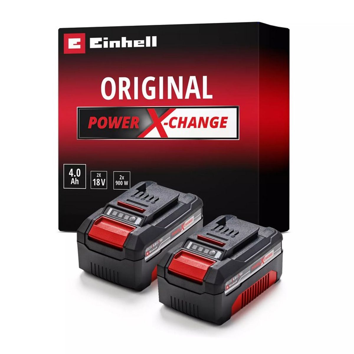 EINHELL - Set 2 Baterías Einhell 18V 4.0Ah Power X-Change Twinpack PXC - 4511489