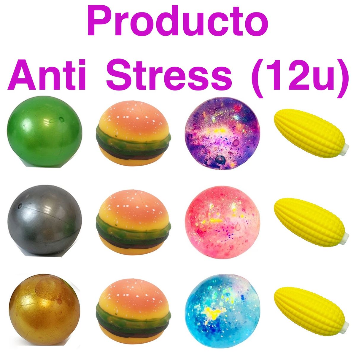 GLAM - Anti Estrés Pack Sensorial 12 Figuras Suaves