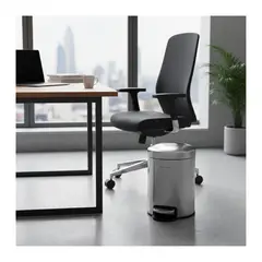 EKOL TACTICA MILITAR - Basurero Papelera Escritorio Homeoffice Papelera Oficina Plateada