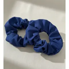 HAOKIDS - Colet 2 Scrunchies Azulinos coletas cabello niña o mujer confección gabardina nacional 100% algodón