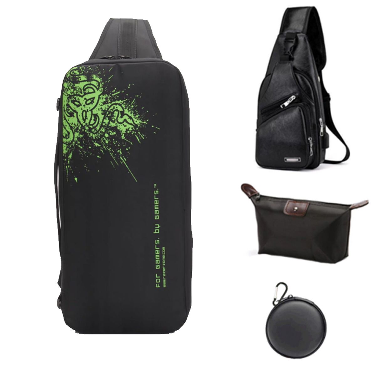 RAZER - 4 en 1 Mochila Razer Bolso de hombro multifuncional