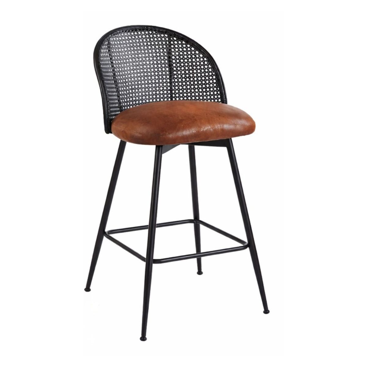 HABITA2 CHILE - Silla de Bar Giratoria de Ratán Marsella