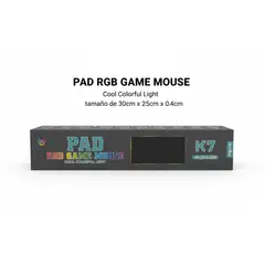 WEIBO - Mouse Pad Gamer RGB K7 30x25cm Luces LED Efectos de Color