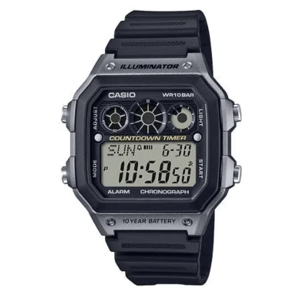 CASIO - RELOJ CASIO AE-1300WH-8AVDF ILLUMINATOR GRIS NEGRO HOMBRE