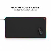 Mouse Pad Gamer Extendido K8 RGB 70x30cm Luces LED Impermeable