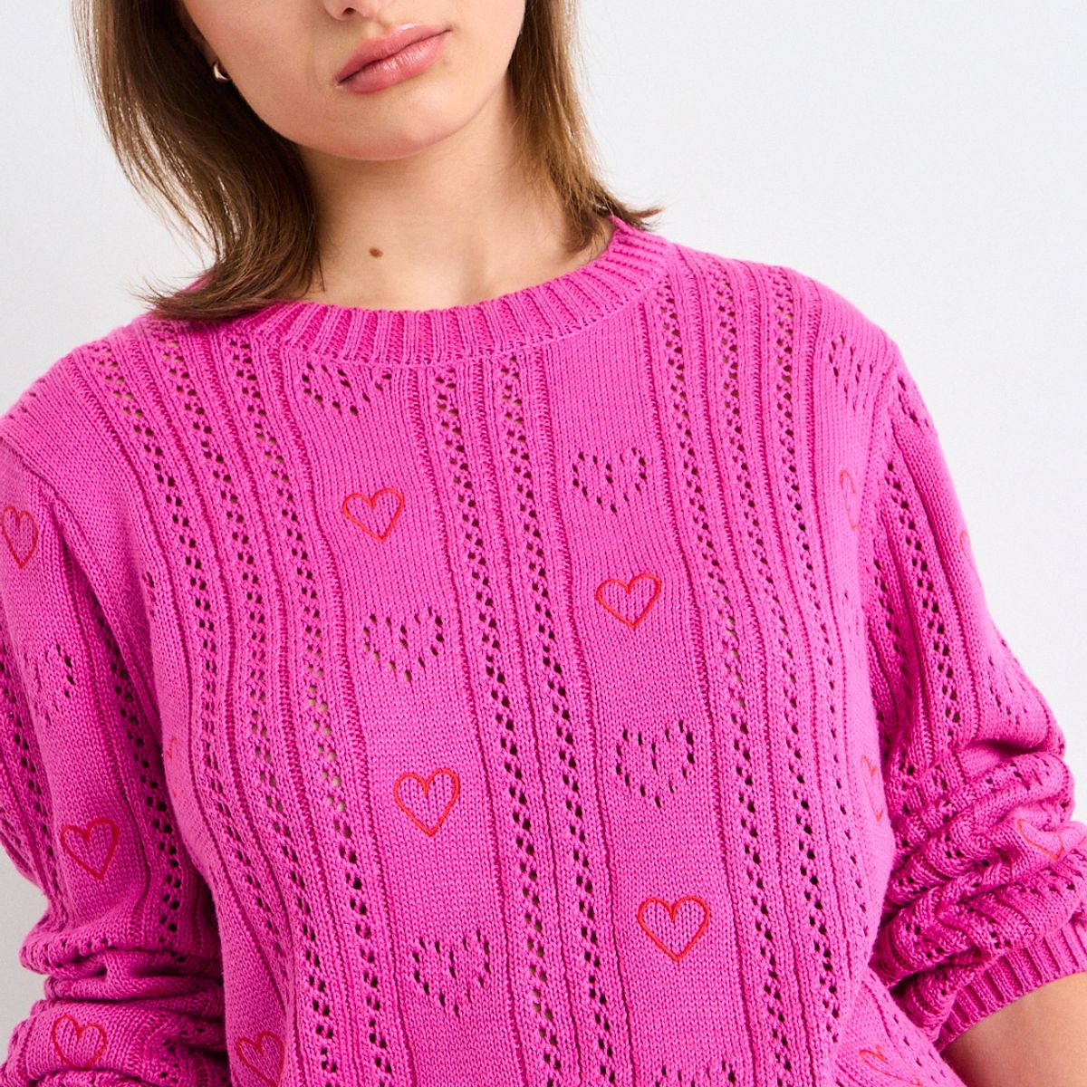 IO - Sweater Liso Mujer Fucsia Io