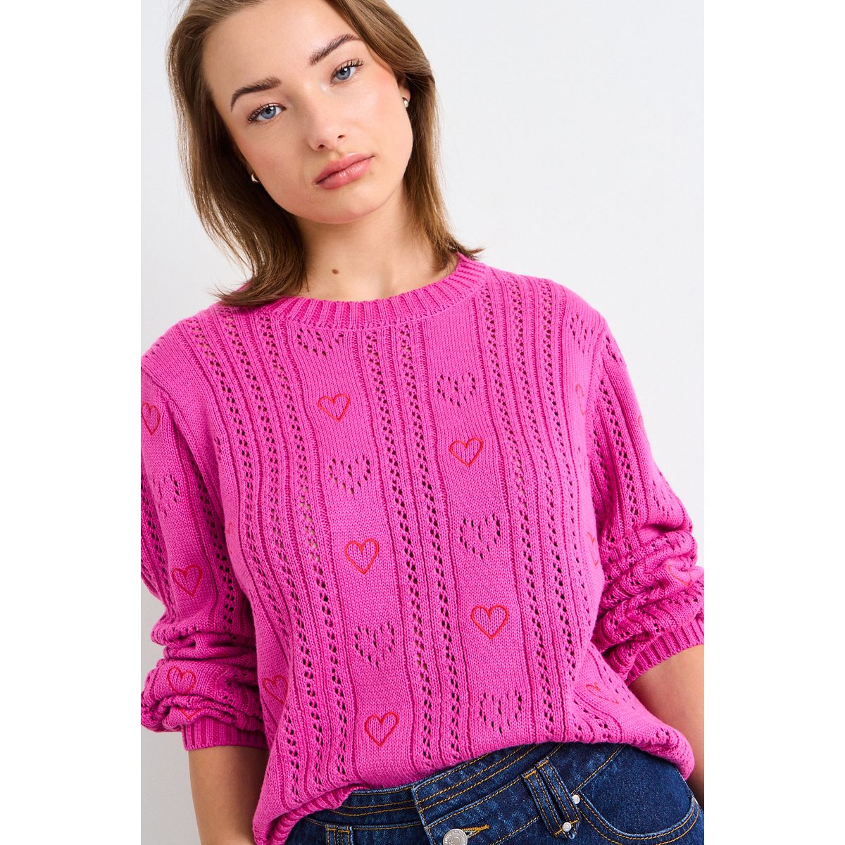 IO - Sweater Liso Mujer Fucsia Io