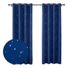 OKAY - 2 Paños Cortina Niña Niño Semi Blackout 140x220 Cm Colores