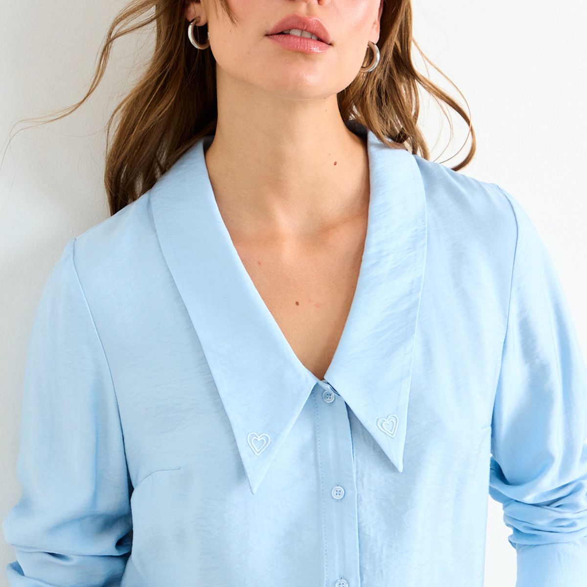 IO - Blusa Lisa Mujer Celeste Io