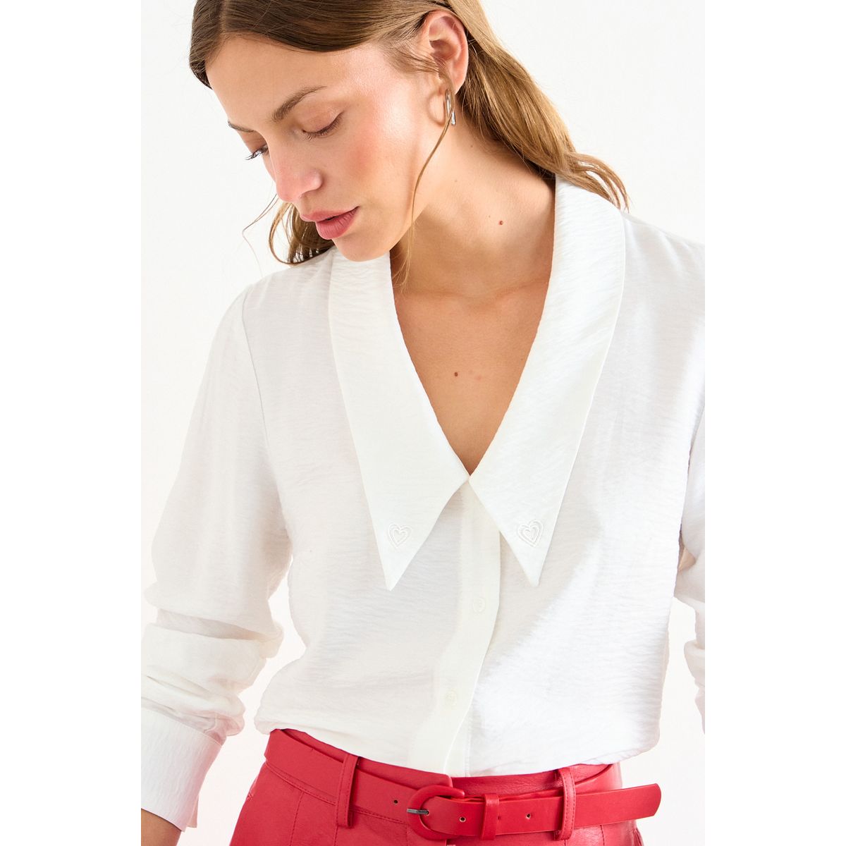 IO - Blusa Lisa Mujer Crudo Io
