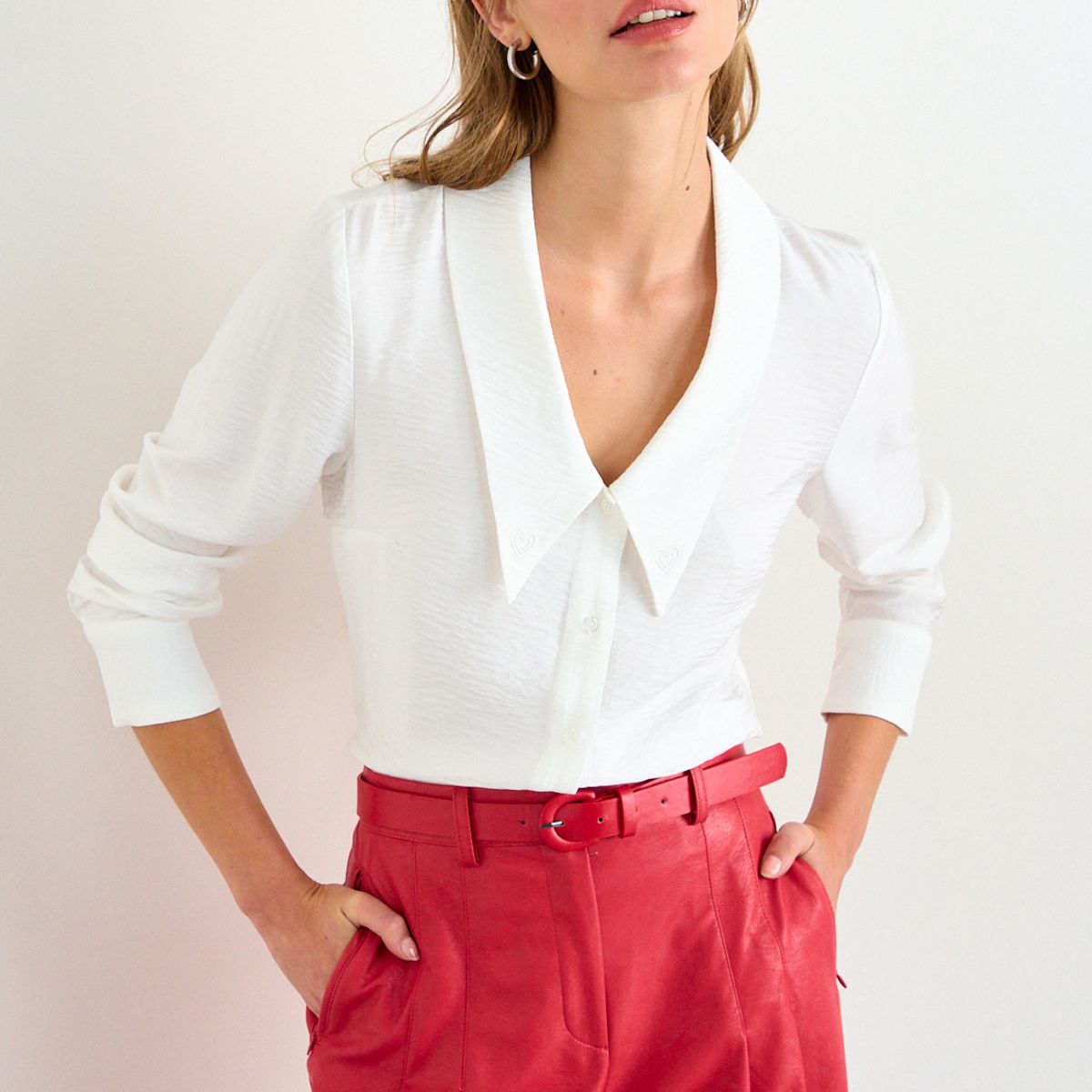 IO - Blusa Lisa Mujer Crudo Io