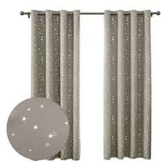 OKAY - 2 Paños Cortina Niña Niño Semi Blackout 140x220 Cm Colores