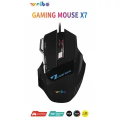WEIBO - Mouse Gamer Profesional X7 7D Ergonómico RGB 3200 DPI
