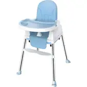 GENERICO - Silla asiento de comer plegable multifuncional 3 en 1 AZUL