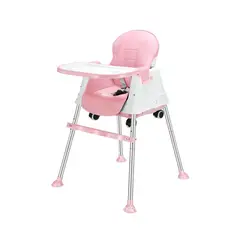 GENERICO - Silla asiento de comer plegable multifuncional 3 en 1 ROSA