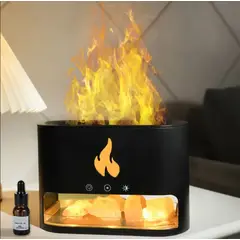 GENERICO - Humidificador Efecto Llama con Piedras de Sal LED