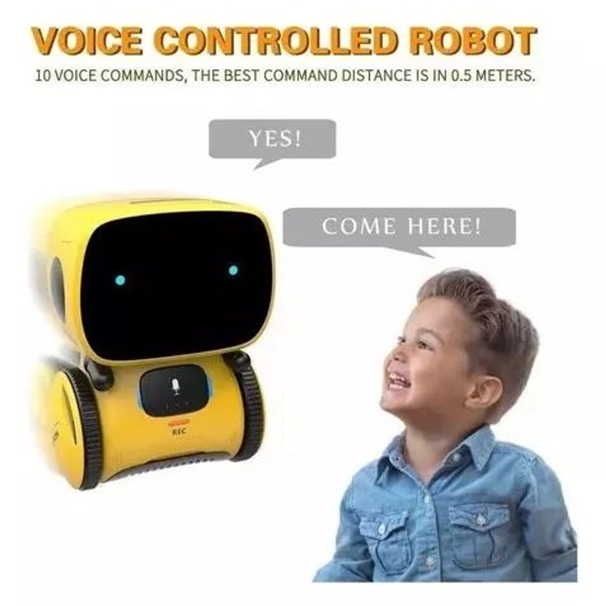 GENERICO - Robot inteligente táctil y con comando de voz en español Juguete niños jovenes y tecnológicos