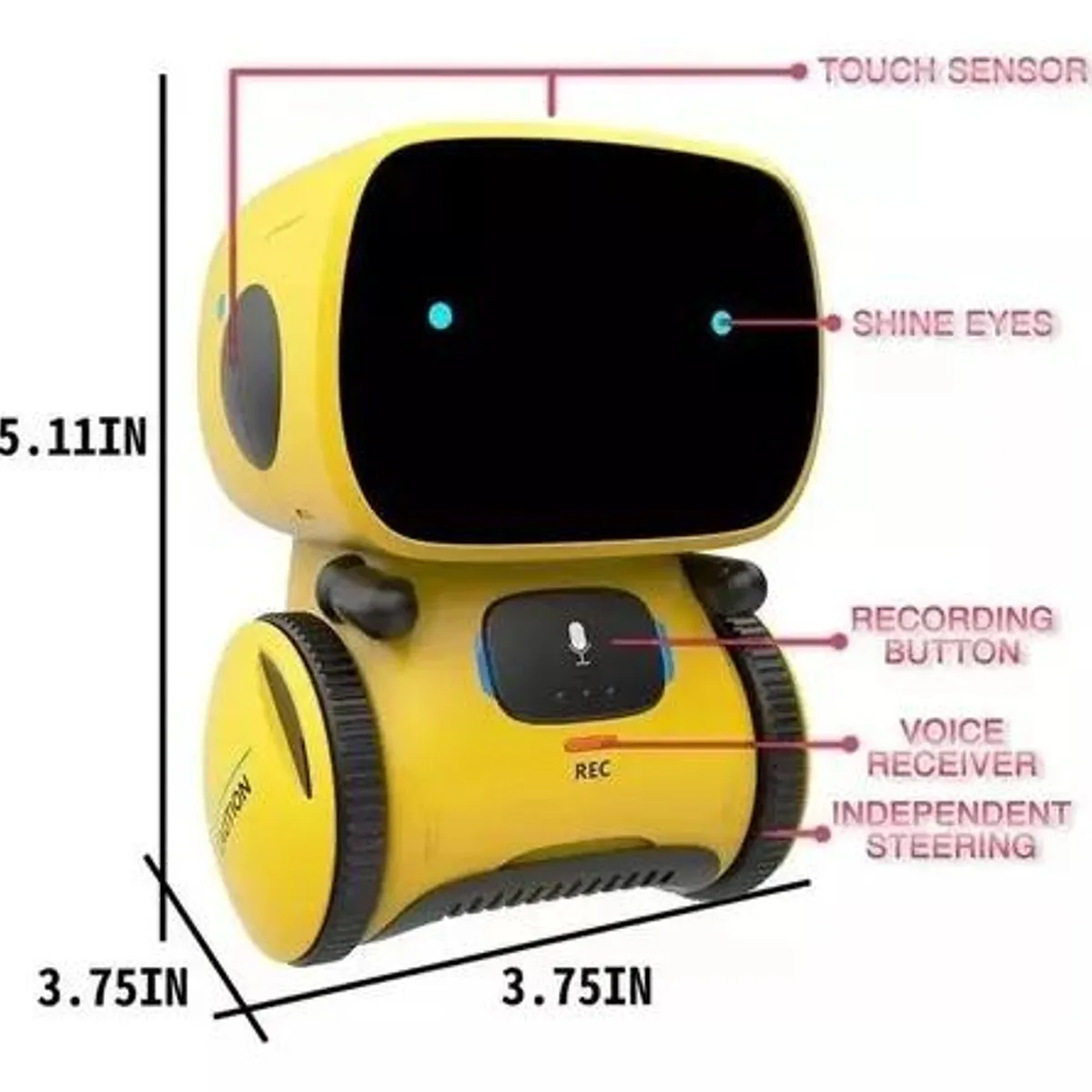 GENERICO - Robot inteligente táctil y con comando de voz en español Juguete niños jovenes y tecnológicos
